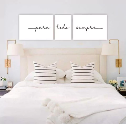 Conjunto Placas Decorativas Cabeceira Para Todo Sempre - comprar online