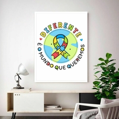 Quadro Decorativo Autismo Diferente - comprar online