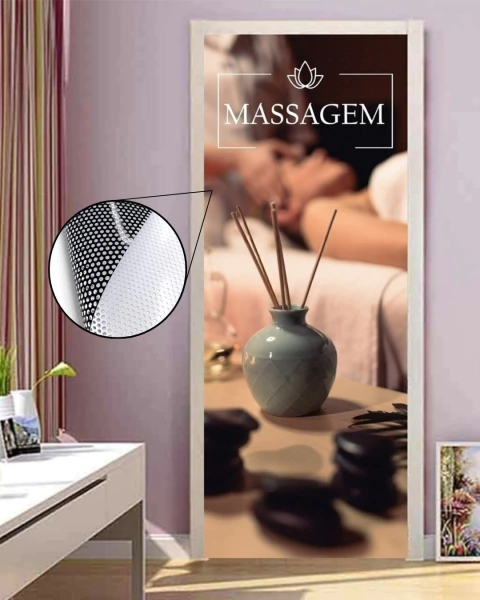 Adesivo PERFURADO Massagem para vidro AP11