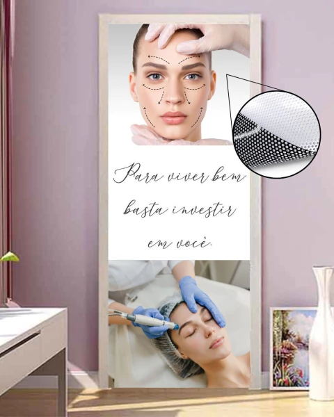 Adesivo PERFURADO Estética Facial Botox para vidro AP48