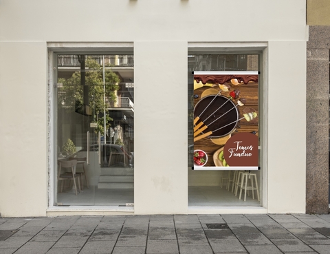 Banner Decorativo Temos Fundue para Doceria Lanchonete Padaria – BN18 - comprar online