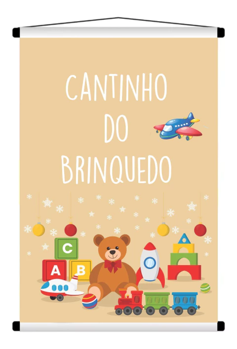 Banner Cantinho do Brinquedo Creche Escola Kids BN69 - comprar online