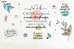 Adesivo Decorativo Parede Boho Música BM12 - comprar online