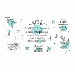 Adesivo Decorativo Parede Boho Música BM12