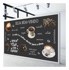 Adesivo Lousa Papel Parede Decorativo Café Cafeteria Xícara Bem Vindo CC28 - comprar online