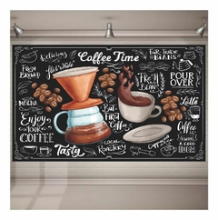 Adesivo Lousa Papel Parede Decorativo Café Cafeteria Coffee CC25