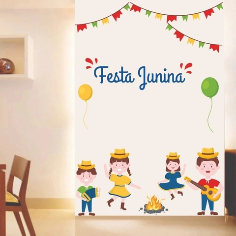 Papel de parede infantil festa junina – Deixe a escola linda e no clima da roça FJ03 - comprar online