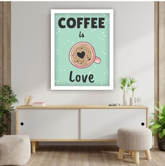 Quadro Decorativo Cozinha Café Coffee Coração - comprar online