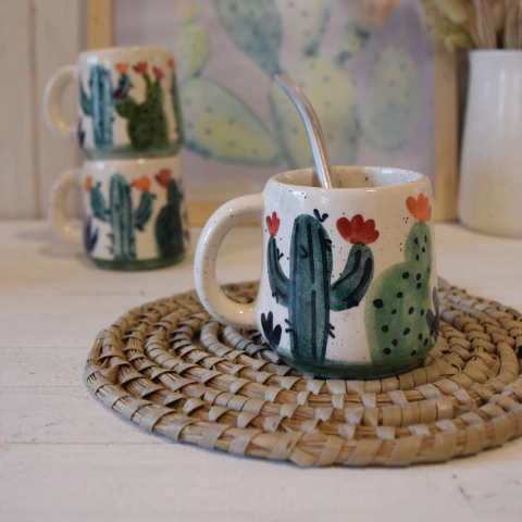 Mate con asa 1línea Cactus