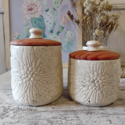 Set Yerba/ Azúcar Estilo Esgrafido Natural