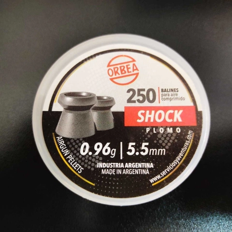 BALINES ORBEA SHOCK 5.5 MM 0.96 GRAMOS 250 UNIDADES