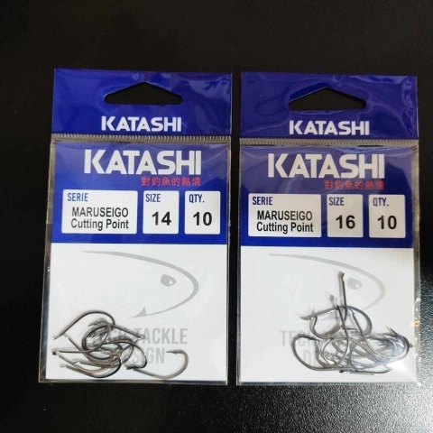 ANZUELO KATASHI PACK SERIE MARUSEIGO CUTTING POINT (PALETA) 2 BLISTER