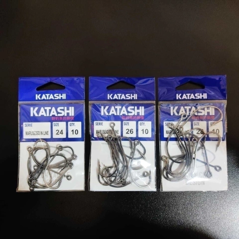 ANZUELO KATASHI PACK SERIE MARUSEIGO OJO RECTO (OJAL) 3 BLISTER