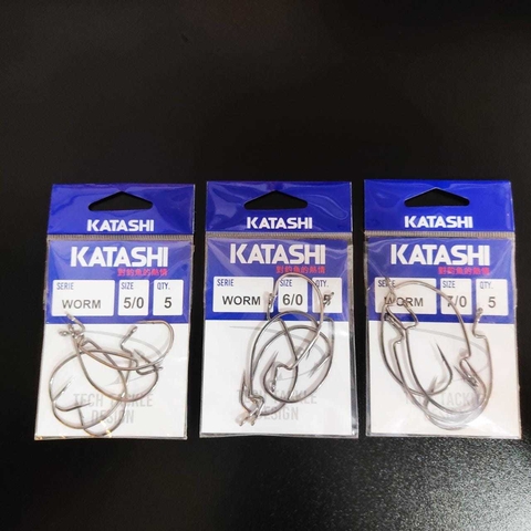 ANZUELO KATASHI PACK SERIE WORM (OJAL) 3 BLISTER