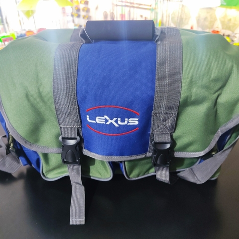 BOLSO LEXUS LT-094 AZUL/VERDE 8 BOLS. 47X21X30
