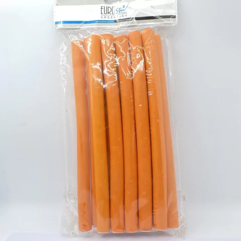 Boomerang naranja papillots flexible EuroStil 12unidades