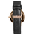 Image of Relógio Feminino Preto Pulseira De Couro Murray Rosé Gold 32mm