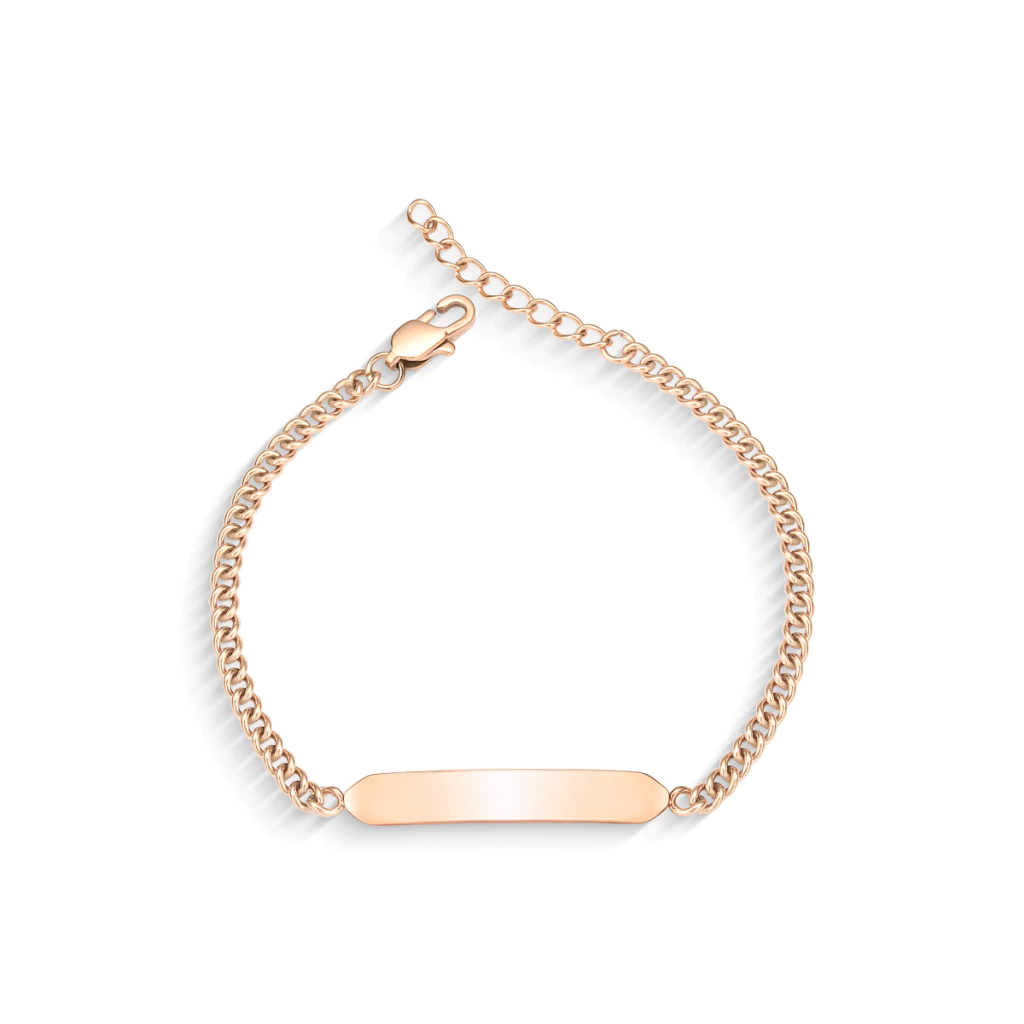 Pulseira Barra Lisa Rosé