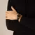 Relógio Minimalista Preto Pulseira De Couro Murray Black Rosé Gold 40mm on internet