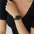 Relógio Feminino Preto Pulseira De Couro Murray Full Black 32mm on internet