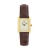 Relógio de Pulso Minimalista Quadrado Square Croco Bronx Full Gold