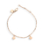 Pulseira Feminina Rosé Gold com Dois Pingentes Moedas Personalizáveis - comprar online