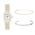 KIT Boxy Bicolor Gold + Bracelete Prata + Pulseira Riviera Dourada