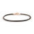 Pulseira de Slim Couro Marrom Masculina com Fecho Rosé Gold - comprar online