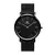 Relógio masculino Clássico Black 40mm edição limitada com pulseira preta de malha e mostrador minimalista da Saint Germain.