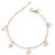 Pulseira Feminina Rosé Gold com Cinco Pingentes Moedas Personalizáveis - comprar online