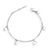 Pulseira Feminina Prata com Quatro Pingentes Moedas Personalizáveis - comprar online