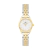 Relógio Feminino Mini Belle Bicolor Gold 24mm com pulseira dourada e prateada.