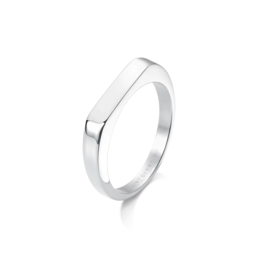 Anel Prata Feminino Barra Minimalista Personalizável