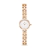 Relógio feminino pequeno Petite Madison rosé gold com pulseira metálica e mostrador branco minimalista