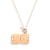 Colar Medalhão Octogonal Rosé Gold 1 Letra on internet