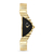 Vintage Noor Women’s Asymmetric Gold Watch with Black Dial - buy online