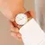 Relógio Minimalista Marrom Pulseira de Couro Bronx Rosé Gold 40mm - Limitado - comprar online