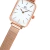 Women's Square Nolita Rose Gold Watch with mesh band and minimalist white dial by Saint Germain