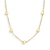 Colar Feminino Dourado com Cinco Medalhas Personalizáveis - comprar online