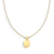 Colar feminino dourado com pingente oval personalizável