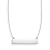 Silver customizable flat plate necklace for women