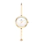 Relógio bracelete minimalista dourado feminino com pulseira fina e mostrador branco, estilo elegante e moderno.