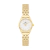 Relógio Feminino Mini Belle Gold 24mm com pulseira dourada e mostrador branco