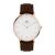 Relógio Analógico Masculino Marrom Brooklyn Rosé Gold 40mm