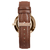 Relógio Feminino Marrom Pulseira de Couro Bronx Rosé Gold 32mm