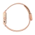 Women's Square Watch Nolita Black Rose Gold side view showcasing the rose gold bracelet and clasp design.