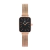Women's Square Watch Nolita in Black and Rose Gold with Mesh Strap