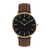 Relógio Minimalista Marrom Pulseira de Couro Bronx Black Rosé Gold 40mm - Limitado
