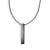 Black men's necklace with a bar pendant