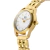 Relógio Feminino Mini Belle Gold 24mm com pulseira dourada e mostrador branco.